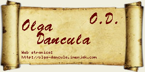 Olga Dančula vizit kartica